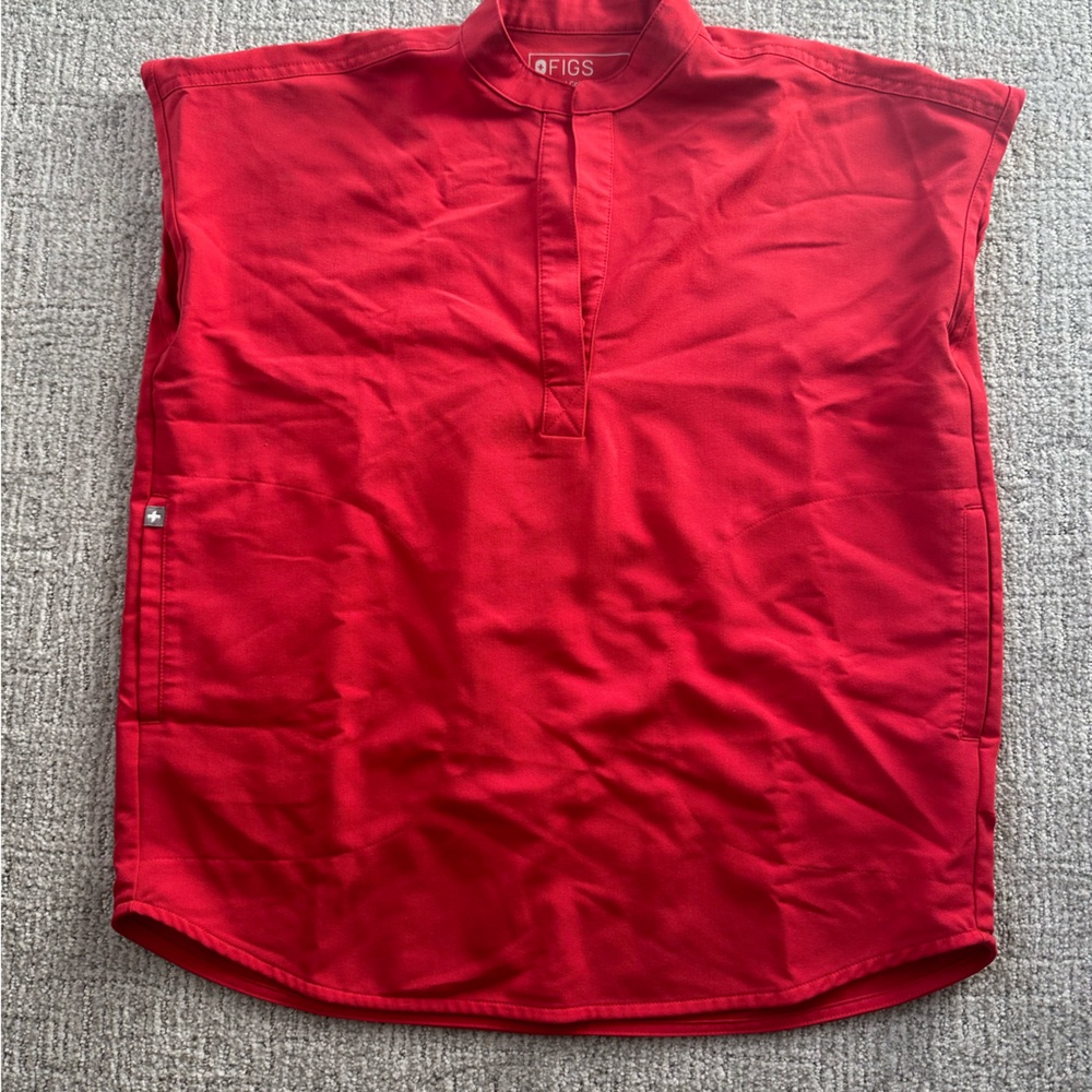 Winning Red Rafael Figs Scrub Top
